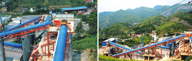 冰球突破客户建渝黔地区代表性环保砂石骨料生产基地