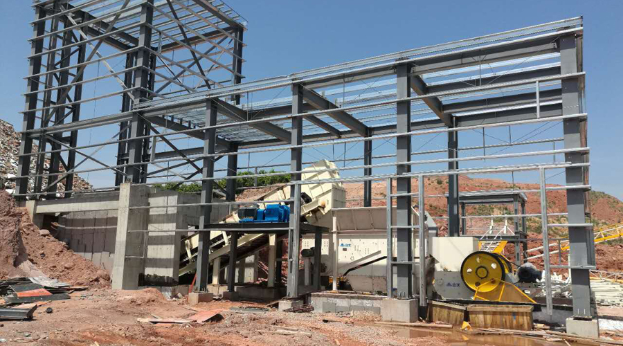 冰球突破股份承建的浙江金华建筑垃圾处理破碎筛分生产线进入工程尾期