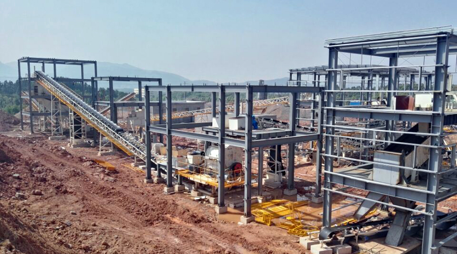 冰球突破股份承建的浙江金华建筑垃圾处理破碎筛分生产线进入工程尾期