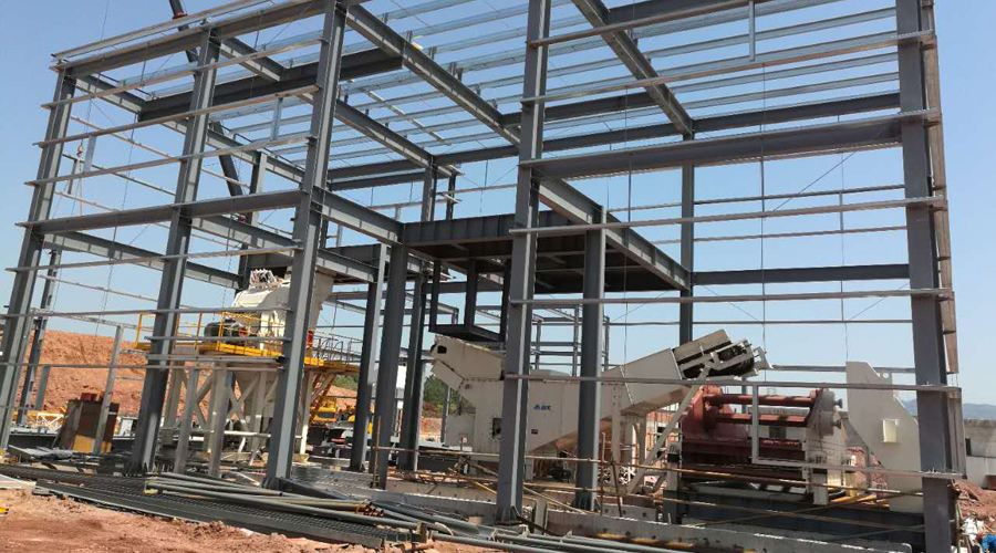 冰球突破股份承建的浙江金华建筑垃圾处理破碎筛分生产线进入工程尾期